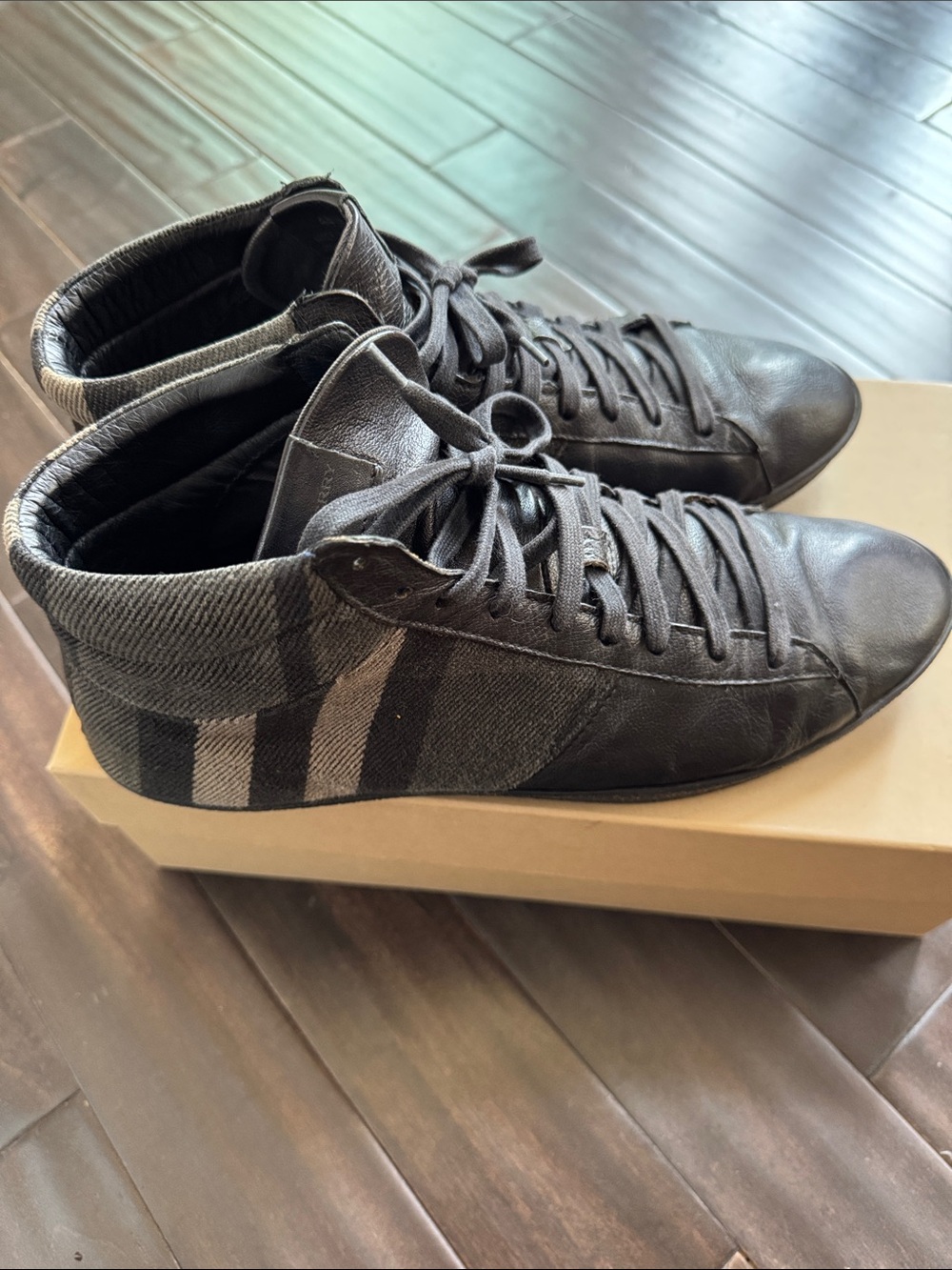 Burberry Check High Top Sneakers Size：44 - Picture 6 of 13